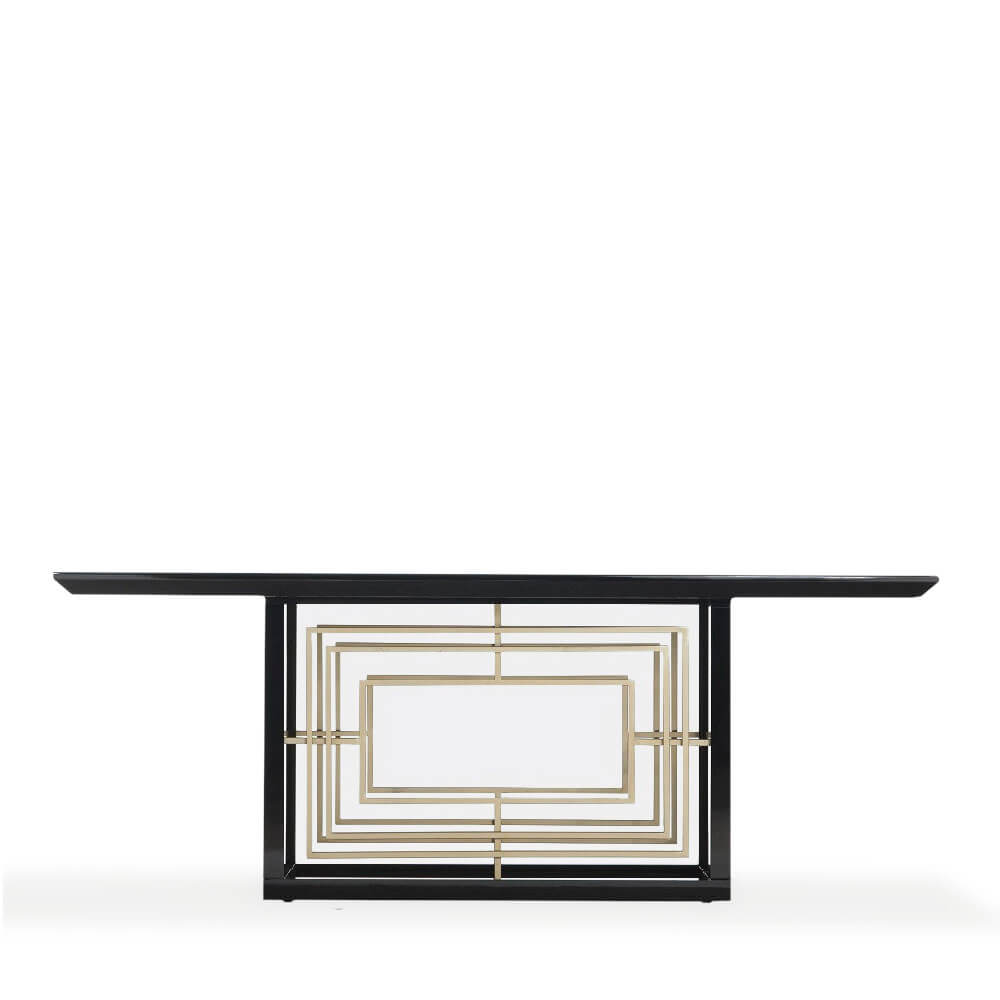 Mesa de Jantar Quadra-preta-dourado-Luxo-Sofisticação-moderna-200-iki-home2 Mesa de Jantar Quadra