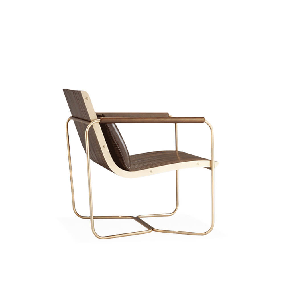 Poltrona-turim-madeira-maciça-jequitiba-couro-metal-metalizado-iki-home Poltrona da linha Turim