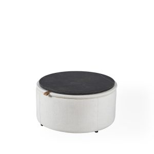 Puff Baú Mesa Wit Bege - IKI