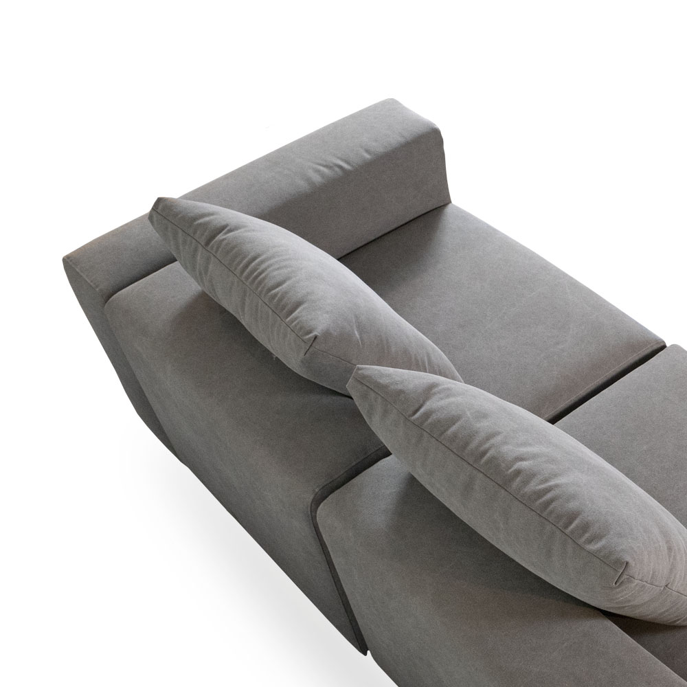 Sofá-Dublin-2-lugares-lona-destonada-cinza-minimalista-sala-estar-alto-padrão-iki-home
