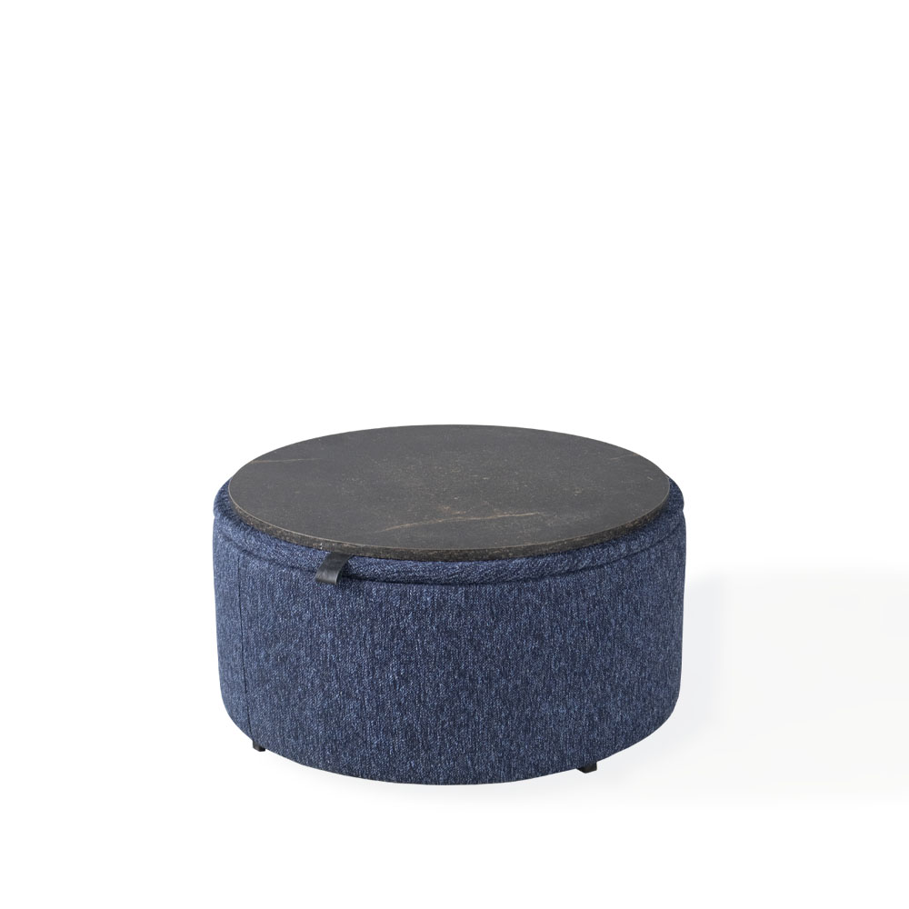 Puff Baú Mesa Wit Azul - IKI