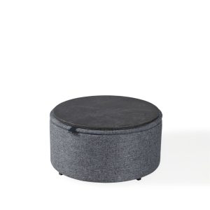 Puff Baú Mesa Wit Cinza - IKI