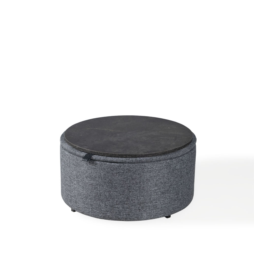 Puff Baú Mesa Wit Cinza - IKI